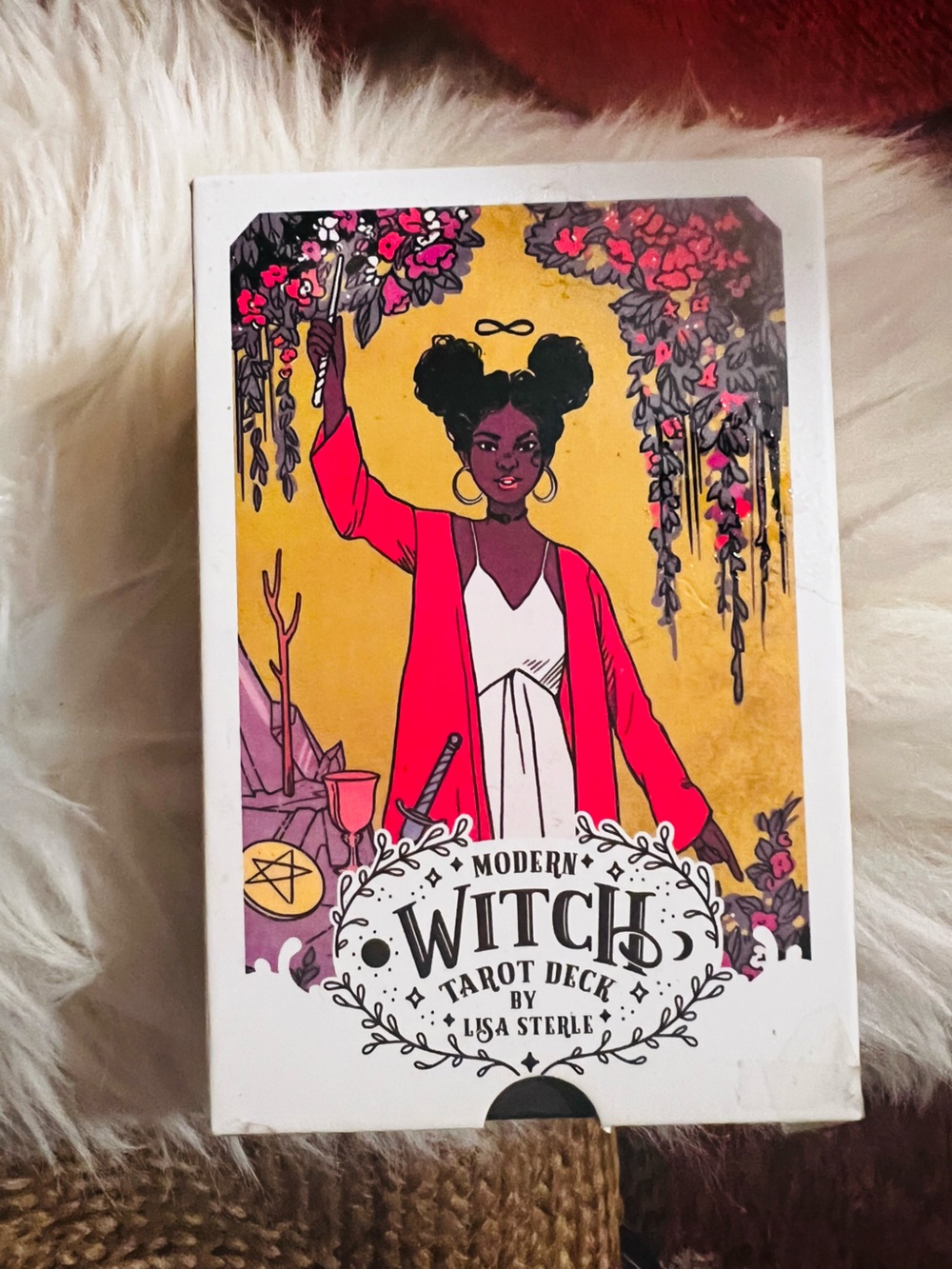Modern Witch Tarot Deck by Lisa Sterle - Yellow & Red Artwork